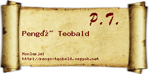 Pengő Teobald névjegykártya